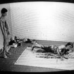 Body Maze, 1985, video-still showing Joanna Jones and Johann Rossouw 