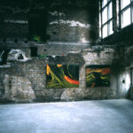 Charite XV & Charite XIX, 1996, 120 x 170 cm, 120 x 140 cm, tempera on canvas, Joanna Jones in the Charité , Berlin, Photo: Ute Schendel